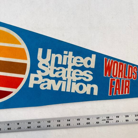 World's Fair 1982 Knoxville TN United States Pavilion Felt Pennant Lrg 30" x 12" - Picture 3 of 10